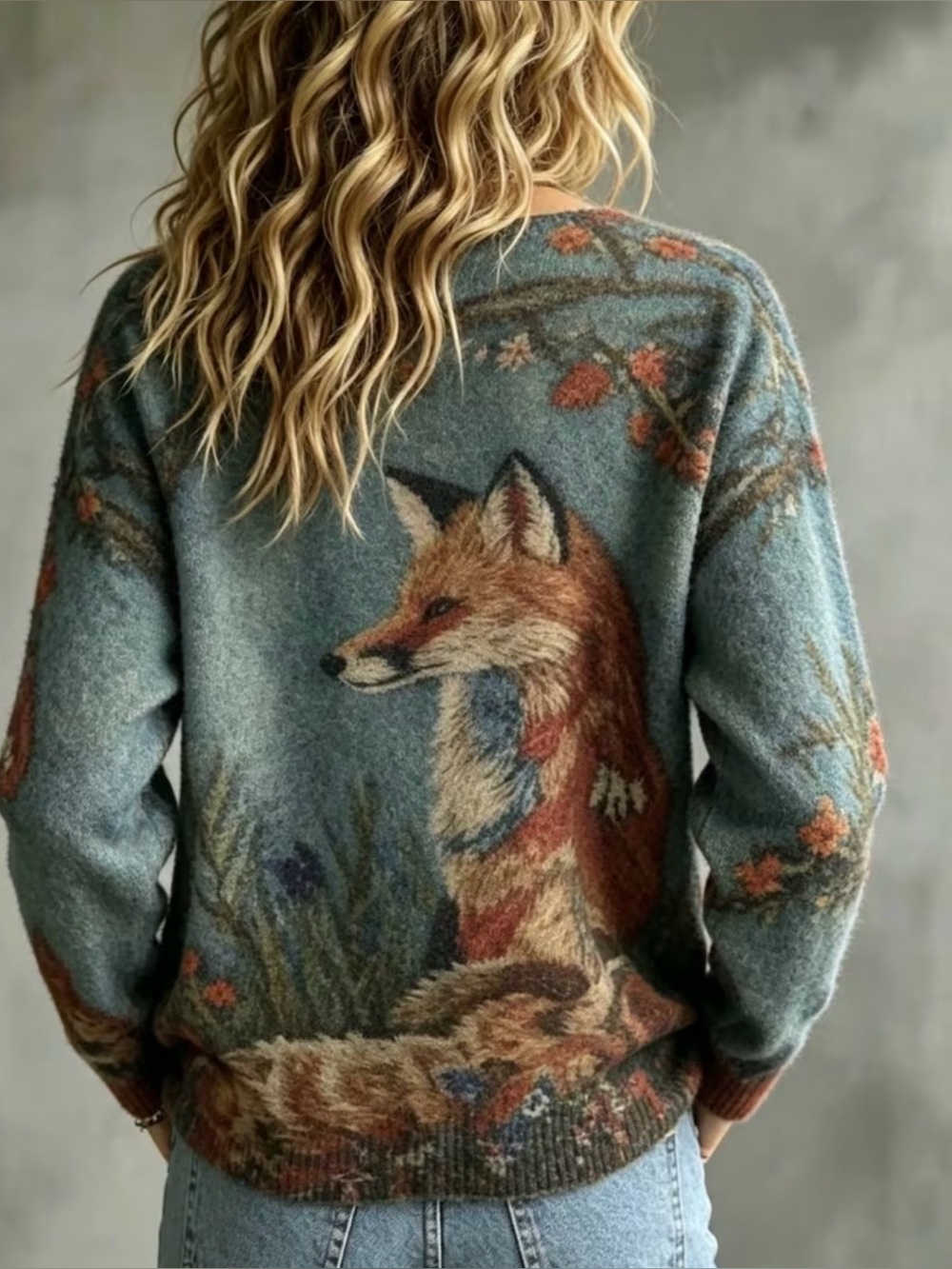 NWOT Fox Cardigan Large
